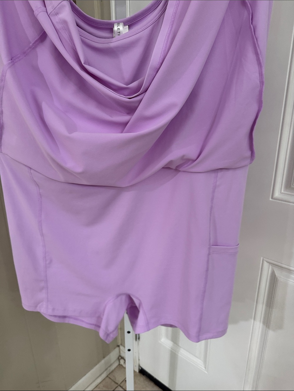 Fabletics Lavender Scoop Neck Jumpsuit Romper - Picture 4 of 7